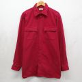 エルエルビーン 80s 長袖フランネルシャツ シャモアクロス バーガンディ XL | 古着