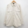 ヘビー 90s 長袖フランネルシャツ ベージュ XL | 古着