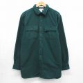エルエルビーン 00s 長袖フランネルシャツ シャモアクロス グリーン XL | 古着