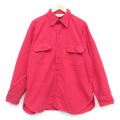XL★古着 ウールリッチ 長袖 ウール シャツ メンズ 80年代 80s USA製 赤 26feb07