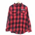 L★古着 長袖 ロック バンド フランネル シャツ メンズ ローリングストーンズ 赤他 チェック【spe】 26feb07