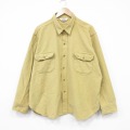 XL★古着 ウールリッチ 長袖 ヘビー フランネル シャツ メンズ 80年代 80s 大きいサイズ USA製 黄 26feb13