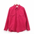 XL★古着 長袖 ヘビー フランネル シャツ メンズ 80年代 80s USA製 赤 26feb13