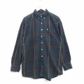 XL★古着 ラルフローレン チャップス長袖 フランネル シャツ メンズ 90年代 90s コットン ボタンダウン 緑他 チェック 26feb13