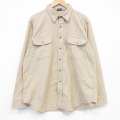XL★古着 ウールリッチ 長袖 ヘビー フランネル シャツ メンズ 大きいサイズ コットン USA製 ベージュ【spe】 26mar10