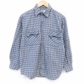 XL★古着 アリゾナジーンズ 長袖 フランネル シャツ メンズ 00年代 00s コットン 紺他 チェック 26apr03