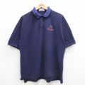 XL★古着 半袖 ポロ シャツ メンズ 00年代 00s MLB アリゾナダイヤモンドバックス 鹿の子 コットン 紺 ネイビー 霜降り メジャーリーグ ベースボール 野球 24feb28 中古 トップス