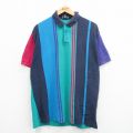 90s 半袖ポロシャツ ブルーグリーン XL | 古着