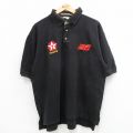 アーニーアーヴァン 半袖ポロシャツ NASCAR ブラック XL | 古着