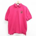 ポロシャツ 90s 半袖ポロシャツ シカ ピンク XL | 古着