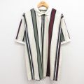 セントジョンズベイ 90s 半袖ポロシャツ ストライプ ベージュ XL | 古着