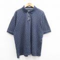 カタリナ 00s 半袖ポロシャツ 総柄 ネイビー XL | 古着