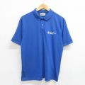 ヘインズ 80s 半袖ポロシャツ ニューヨークパワーオーソリティー ブルー L | 古着