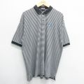 バミューダ 90s 半袖ポロシャツ ボーダー ブラック XL | 古着