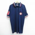 90s 半袖ポロシャツ 星条旗 ネイビー XL | 古着