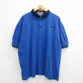 スポルディング 半袖ポロシャツ ワンポイントロゴ ブルー XL | 古着