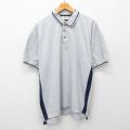 XL★古着 半袖 ポロ シャツ メンズ 00年代 00s 大きいサイズ コットン グレー 霜降り 24jul17 中古 トップス