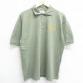 XL★古着 半袖 ポロ シャツ メンズ 90年代 90s MGM 鹿の子 コットン USA製 薄緑 グリーン 24jul26 中古 トップス