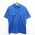 80s 半袖ポロシャツ ブルー L | 古着