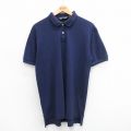 90s 半袖ポロシャツ 鹿の子 ネイビー XL | 古着