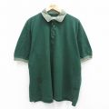 半袖ポロシャツ 鹿の子 グリーン XL | 古着