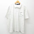 ピューリタン 00s 半袖ポロシャツ ホワイトチェック XL | 古着