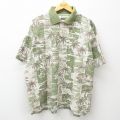 00s 半袖ポロシャツ ヤシの木 グリーン XL | 古着