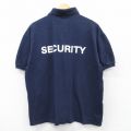 00s 半袖ポロシャツ PARKS SECURITY ネイビー XL | 古着