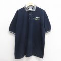 00s 半袖ポロシャツ 125 ネイビー XL | 古着
