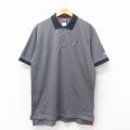 L★古着 リーボック REEBOK 半袖 ポロ シャツ メンズ 00年代 00s NFL バッファロービルズ グレー アメフト スーパーボウル 25jun02 中古 トップス