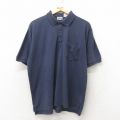 ベーシックエディションズ 90s 半袖ポロシャツ ネイビー XL | 古着