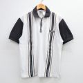lotto 90s 半袖ハーフジップポロシャツ 鹿の子 ホワイト L | 古着