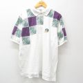 90s 半袖ポロシャツ テニス ホワイト XL | 古着