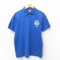 90s 半袖ポロシャツ CAMP ブルー L | 古着