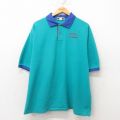 ジャージーズ 00s 半袖ポロシャツ ブルーグリーン XL | 古着