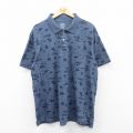 セントジョンズベイ 半袖ポロシャツ フラミンゴ ネイビー XL | 古着