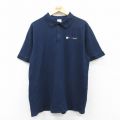 00s 半袖ポロシャツ Script fleet ネイビー XL | 古着