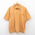 XL★古着 半袖 ポロ シャツ メンズ 大きいサイズ オレンジ系 25jun21 中古 トップス