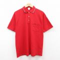 マンシングウェア 80s 半袖ポロシャツ レッド L | 古着