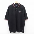 PHILIP レーシング 半袖ポロシャツ ブラック XL | 古着