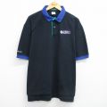 リソ 00s 半袖ポロシャツ ワンポイント ブラック XL | 古着