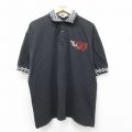 FALLS FAST 半袖ポロシャツ ブラック XL | 古着