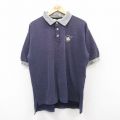90s 半袖ポロシャツ 葉 パープル XL | 古着