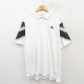 XL★古着 半袖 ポロ シャツ メンズ 90年代 90s ATOMA コットン USA製 白他 ホワイト 25jul05 中古 トップス