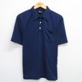 L★古着 JCペニー 半袖 ポロ シャツ メンズ 80年代 80s コットン 紺 ネイビー 25jul07 中古 トップス