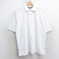 XL★古着 タウンクラフト 半袖 ポロ シャツ メンズ 90年代 90s 鹿の子 白 ホワイト 25jul09 中古 トップス