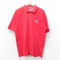 NHL コロンバスブルージャケッツ 半袖ポロシャツ レッド XL | 古着