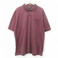 XL★古着 バンヒューセン 半袖 ポロ シャツ メンズ 大きいサイズ エンジ 25jul11 中古 トップス