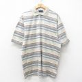 ポロシャツ ベージュボーダー XL | 古着