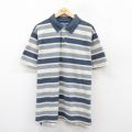 XL★古着 FADED GLORY 半袖 ポロ シャツ メンズ 鹿の子 大きいサイズ コットン 紺他 ネイビー 25jul15 中古 トップス